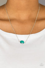 Load image into Gallery viewer, Paparazzi Fashionably Fantabulous - Green Gem - Necklace and matching Earrings - $5 Jewelry With Ashley Swint