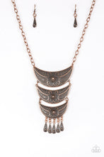 Load image into Gallery viewer, Paparazzi Go STEER-Crazy - Copper - Bold Pendant - Necklace &amp; Earrings - $5 Jewelry With Ashley Swint