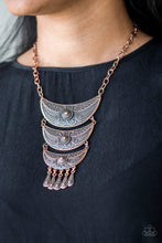 Load image into Gallery viewer, Paparazzi Go STEER-Crazy - Copper - Bold Pendant - Necklace &amp; Earrings - $5 Jewelry With Ashley Swint