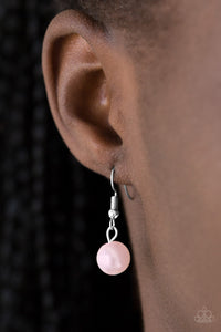 Paparazzi Hoppin Hearts - Pink Pearly Beads - Heart Cut Out - Silver Chains Necklace & Earrings - $5 Jewelry With Ashley Swint