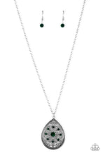 Load image into Gallery viewer, Paparazzi I Am Queen - Green - Teardrop Pendant - Necklace &amp; Earrings - $5 Jewelry With Ashley Swint