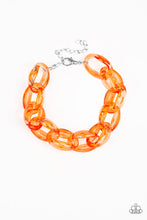 Load image into Gallery viewer, Paparazzi Ice Ice Baby - Orange Acrylic - Bracelet - $5 Jewelry With Ashley Swint