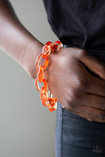 Load image into Gallery viewer, Paparazzi Ice Ice Baby - Orange Acrylic - Bracelet - $5 Jewelry With Ashley Swint