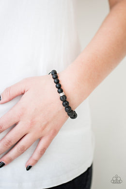 Paparazzi Keep Your Cool - Black Lava Rocks - Bracelet - $5 Jewelry With Ashley Swint