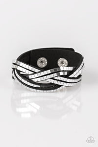 Paparazzi Looking For Trouble - Black - Wrap Bracelet - $5 Jewelry With Ashley Swint