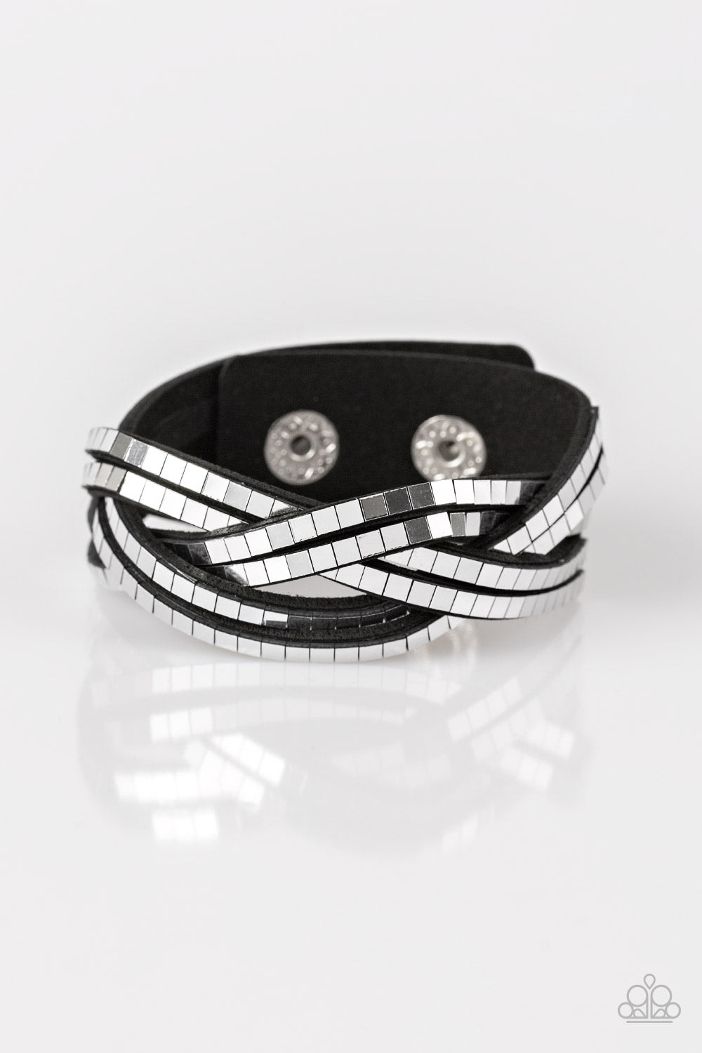 Paparazzi Looking For Trouble - Black - Wrap Bracelet - $5 Jewelry With Ashley Swint
