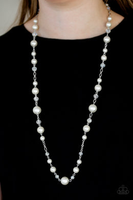 Paparazzi Make Your Own LUXE - White Pearl - Necklace & Earrings - $5 Jewelry With Ashley Swint