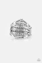Load image into Gallery viewer, Paparazzi Making The World Sparkle - White Rhinestones - Silver Ring - $5 Jewelry With Ashley Swint