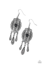Load image into Gallery viewer, Paparazzi Natural Native - Black Stone - Silver Earrings - $5 Jewelry With Ashley Swint