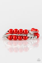 Load image into Gallery viewer, Paparazzi New Adventures - Red - Set of 3 Stretchy Band - Bracelets - $5 Jewelry with Ashley Swint