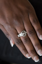 Load image into Gallery viewer, Paparazzi Oceanic Bliss - White Rhinestone - Ring - $5 Jewelry With Ashley Swint