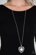 Load image into Gallery viewer, Paparazzi One Heart - White Moonstone - Necklace &amp; Earrings - $5 Jewelry With Ashley Swint