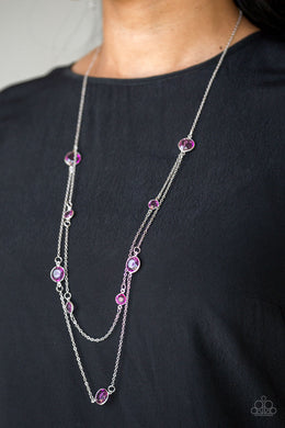 Paparazzi Raise Your Glass - Purple - Necklace & Earrings - $5 Jewelry With Ashley Swint