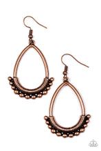 Load image into Gallery viewer, Paparazzi Steal The Thunder - Copper - Antiqued Teardrop Earrings - $5 Jewelry With Ashley Swint
