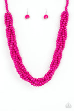 Load image into Gallery viewer, Paparazzi Tahiti Tropic - Pink Wooden Beads - Necklace and matching Earrings - $5 Jewelry With Ashley Swint