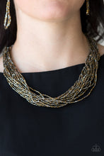 Load image into Gallery viewer, Paparazzi The Speed of STARLIGHT - Multi - Brass and Gunmetal Seed Beads - Necklace &amp; Earrings - $5 Jewelry With Ashley Swint