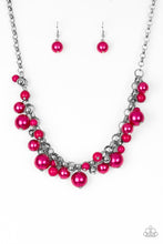 Load image into Gallery viewer, Paparazzi The Upstater - Pink Pearls - Silver Beads - Necklace and matching Earrings - $5 Jewelry With Ashley Swint