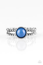 Load image into Gallery viewer, Paparazzi TREK and Field - Blue - Dainty Silver Band Ring - $5 Jewelry With Ashley Swint