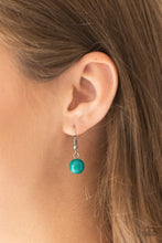 Load image into Gallery viewer, Paparazzi Watch Me Now - Green Beading - Gunmetal Chain Necklace and matching Earrings - $5 Jewelry With Ashley Swint