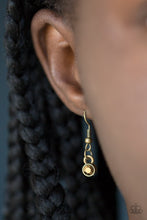 Load image into Gallery viewer, Paparazzi Web Design - Brass - Glittery Aurum Rhinestones Necklace - Life of the Party Exclusive February 2019 - $5 Jewelry With Ashley Swint