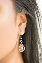 Load image into Gallery viewer, Paparazzi Westminster Waltz - Brown Pearl - Rhinestones - Earrings - $5 Jewelry With Ashley Swint