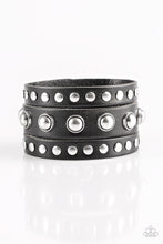 Load image into Gallery viewer, Paparazzi Win Your Spurs - Black Leather - Bracelet - $5 Jewelry With Ashley Swint