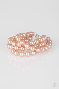 Paparazzi Work The BALLROOM - Brown Pearls - Timeless Look - Bracelet - $5 Jewelry With Ashley Swint