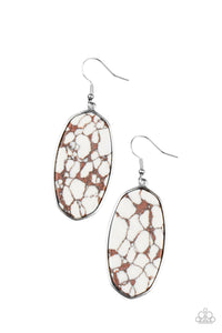 Paparazzi Stone Sculptures - Brown - Earrings