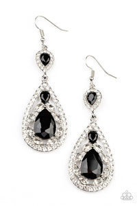 Paparazzi Posh Pageantry - Black - Earrings - Life of the Party Exclusive January 2022 - $5 Jewelry with Ashley Swint