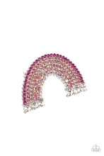 Load image into Gallery viewer, Paparazzi Somewhere Over The RHINESTONE Rainbow - Pink Hair clip