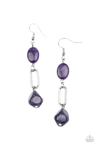 Paparazzi Stone Apothecary - Purple - Earrings