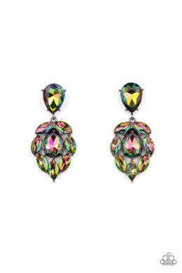 Paparazzi Galactic Go-Getter - OIL SPILL Earrings - Life of the Party Exclusive February 2022 - $5 Jewelry with Ashley Swint