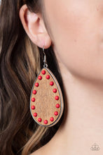 Load image into Gallery viewer, Paparazzi Rustic Refuge - Red - Wood Earring