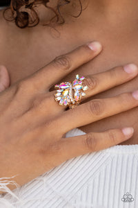 Paparazzi Flauntable Flare - IRIDESCENT Ring - Life of the Party Exclusive February 2022 - $5 Jewelry with Ashley Swint
