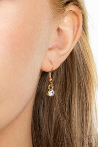 Paparazzi Pristinely Prestigious - Gold - Necklace & Earrings
