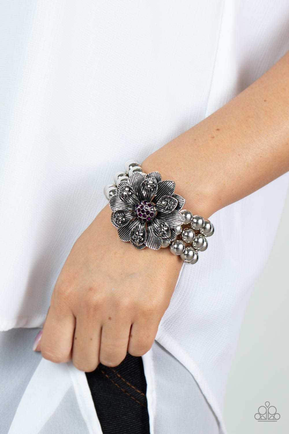 Paparazzi Botanical Bravado - Purple - Bracelet - $5 Jewelry with Ashley Swint