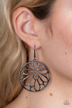 Load image into Gallery viewer, Paparazzi Glowing Glades - Black - Floral Earring