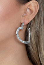 Load image into Gallery viewer, Paparazzi AMORE to Love - White - Earrings - $5 Jewelry with Ashley Swint