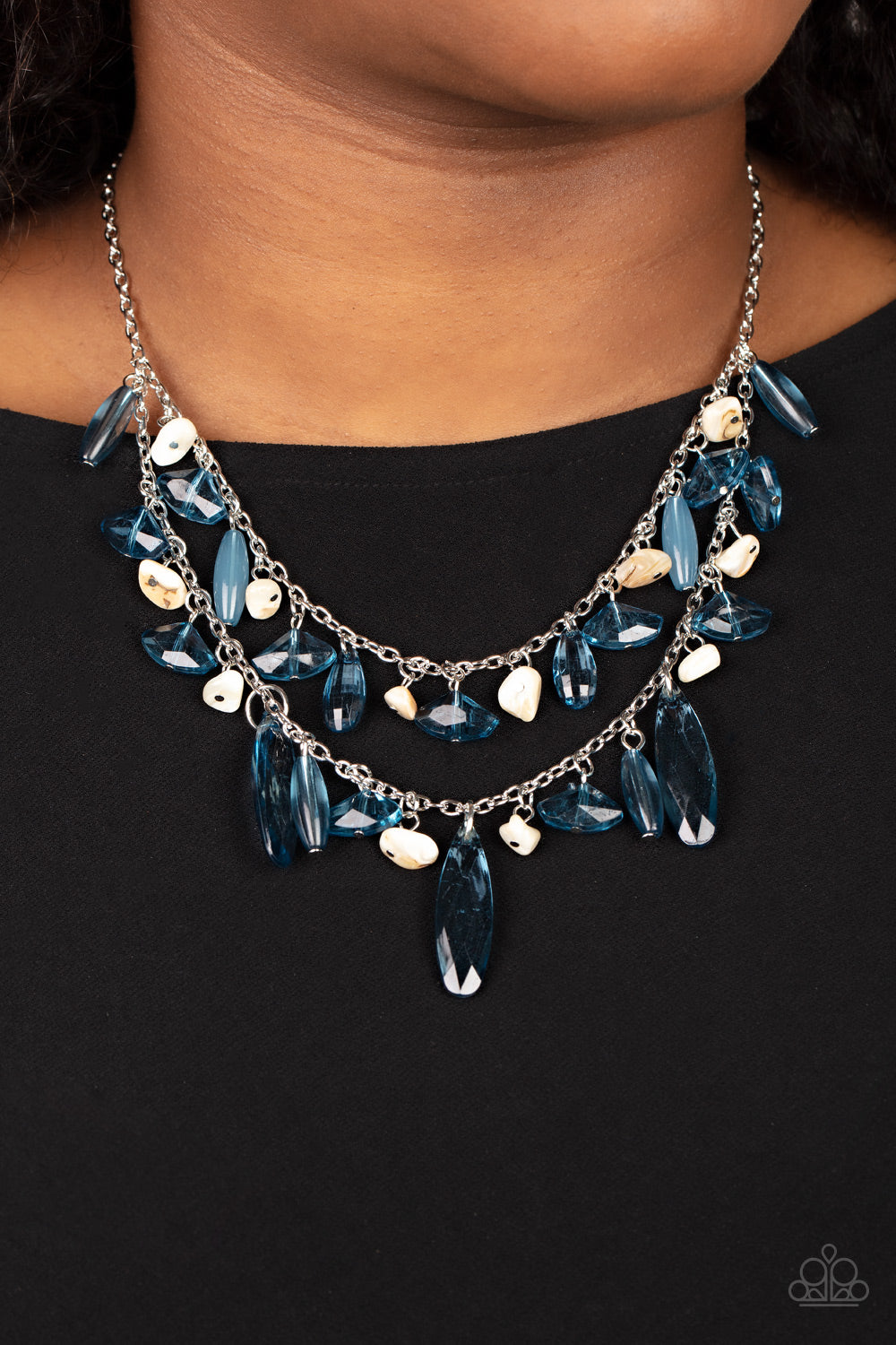 Paparazzi Candlelit Cabana - Blue - Necklace & Earrings