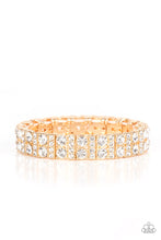 Load image into Gallery viewer, Paparazzi Mic Dropping Drama - Gold - Stretchy Diamond Bracelet
