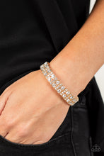 Load image into Gallery viewer, Paparazzi Mic Dropping Drama - Gold - Stretchy Diamond Bracelet