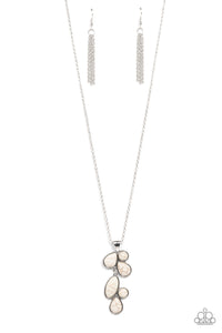 Paparazzi Wild Bunch Flair - White - Long Necklace & Earrings