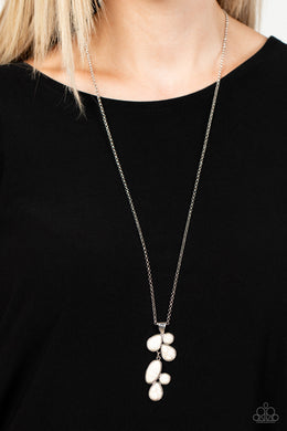 Paparazzi Wild Bunch Flair - White - Long Necklace & Earrings