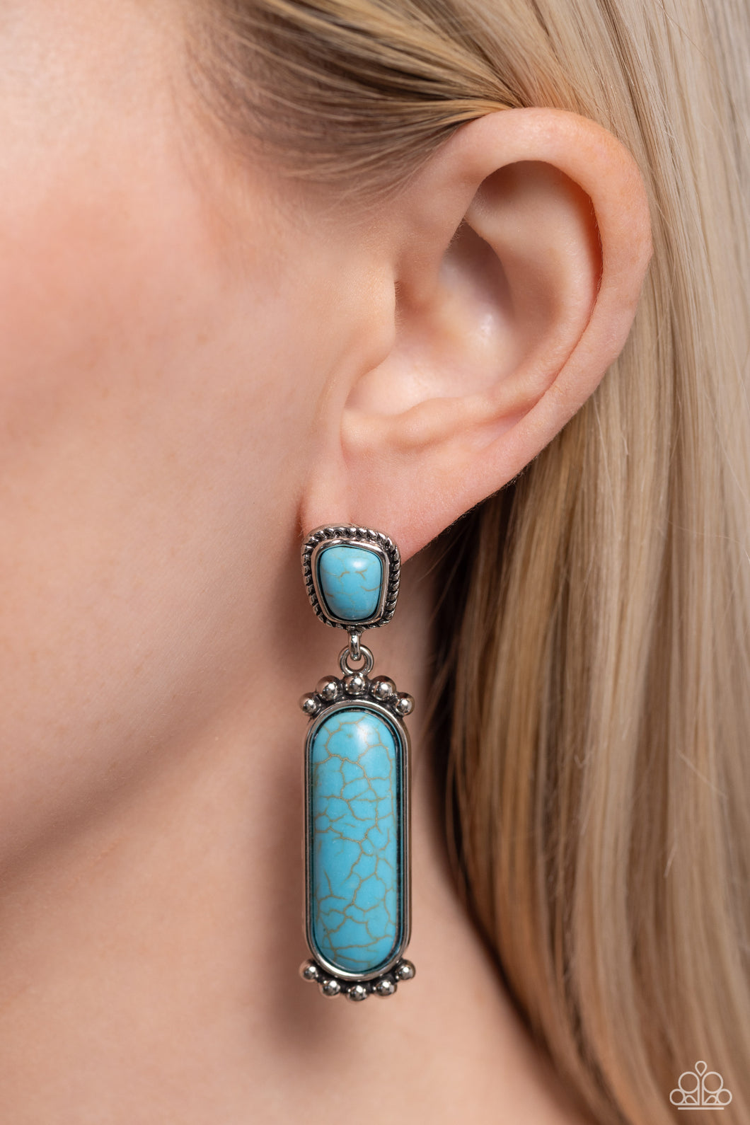 Paparazzi Southern Charm - Blue Earrings