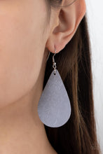 Load image into Gallery viewer, Paparazzi Subtropical Seasons - Silver - Leather Teardrop Earrings