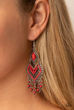 Load image into Gallery viewer, Paparazzi Dearly Debonair - Red - Earrings
