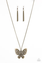 Load image into Gallery viewer, Paparazzi Butterfly Boutique - Brass - Necklace &amp; Earrings