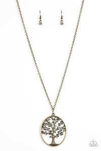 PRE-ORDER - Paparazzi Autumn Abundance - Brass - Necklace & Earrings - $5 Jewelry with Ashley Swint