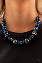 Load image into Gallery viewer, Paparazzi Interstellar Influencer - Blue - Necklace &amp; Earrings - Life of the Party Exclusive May 2022