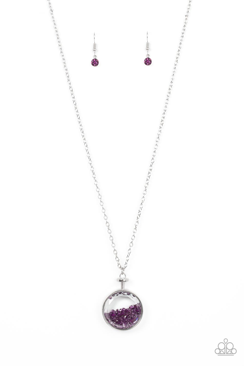 Paparazzi Twinkly Treasury - Purple - Necklace & Earrings